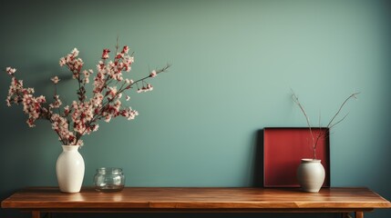 Frame mock up in Guest Room Minimalist Style in Warm, Mockups Design 3D, HD