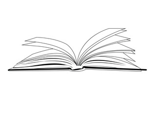 Book Line art Vector