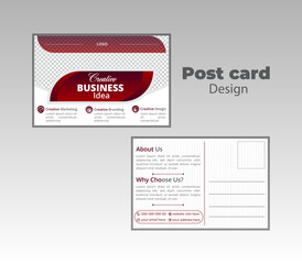 Postcard Design Front Side & Back Side