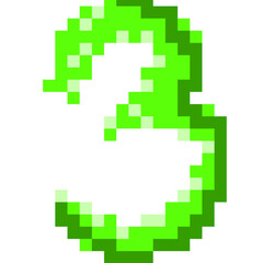 green pixel arrow