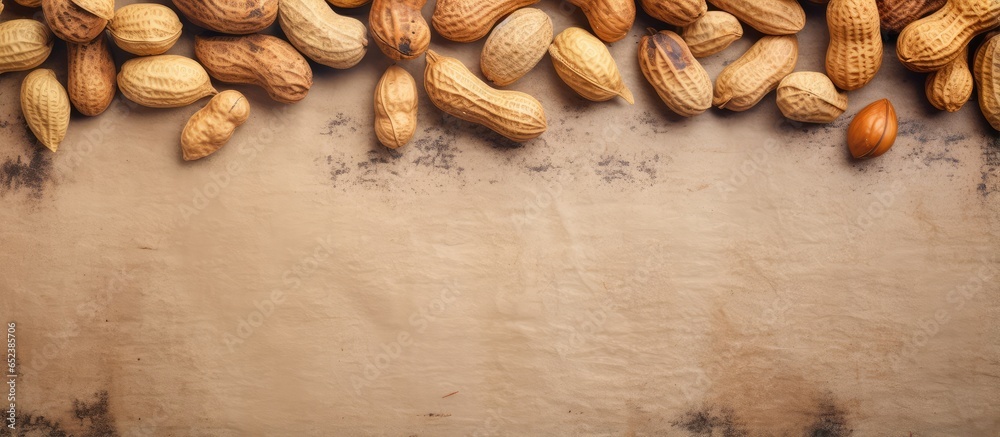 Aufkleber peanuts from nature contrasting background isolated pastel background copy space