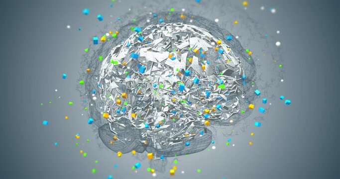 Exploring the Boundaries of the Digital Human Brain. Technology And Science Related Abstract 3D Animation.