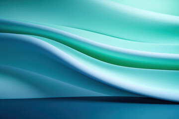 Vibrant Dimensions: Abstract 3D Rendering in Green and Blue, a Mesmerizing Interplay of Colors and Depth