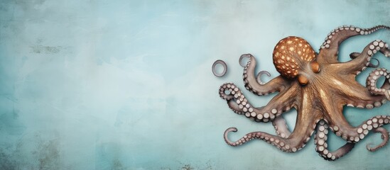 Fototapeta na wymiar Copy space with octopus
