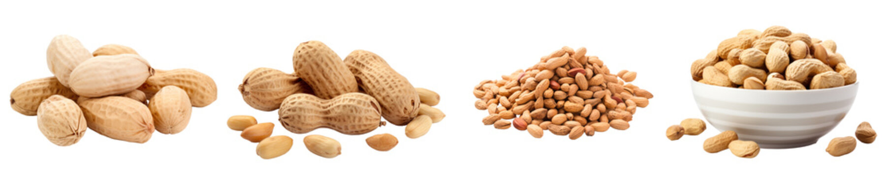 Many Peanuts, Nuts, Snack, Bowl, Isolated