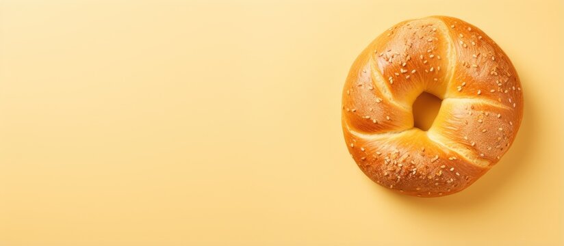 Copy space showcases bread ring baranka