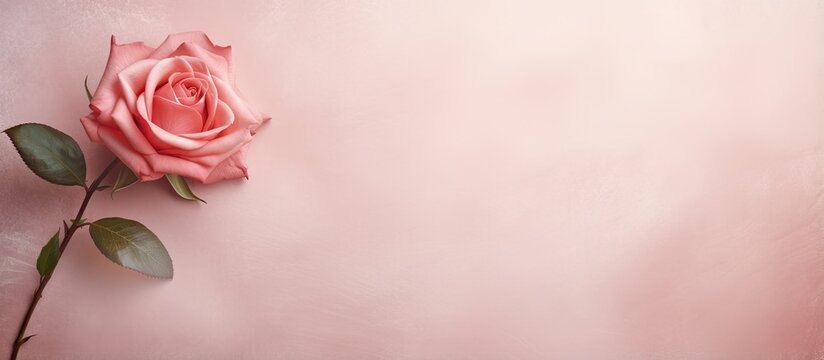 Rose stock photo isolated on a isolated pastel background Copy space dry