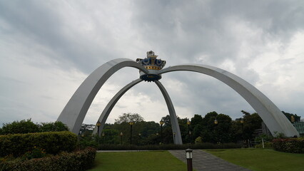Beautiful iconic landmark at the entrance of Istana Bukit Serene, Johor