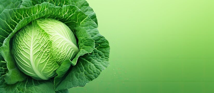A type of leafy vegetable isolated pastel background Copy space