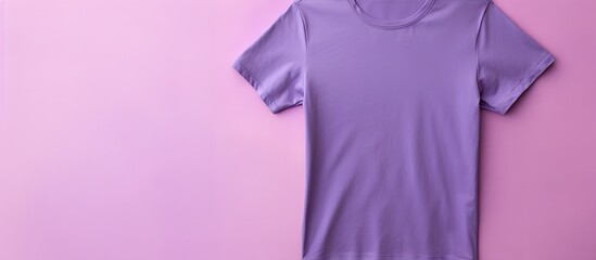 Purple shirt on a isolated pastel background Copy space