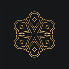 Logo design decorated with mandala patterns in arabic and islamic style