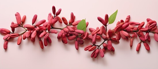 red beans contrasted against a isolated pastel background Copy space