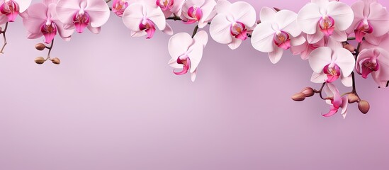 flower isolated pastel background Copy space