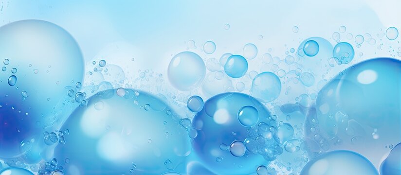 Blue abstract bubbles are perfect for a background isolated pastel background Copy space