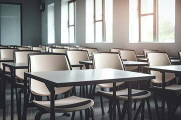 empty class with luxury design and chair