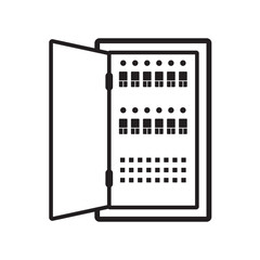 electrical panel icon design vector isolated