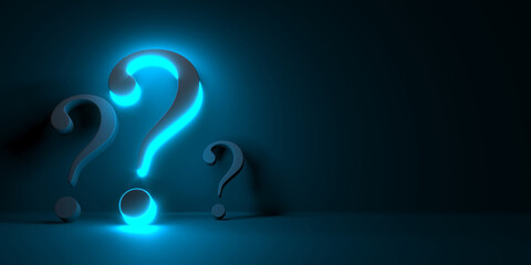 Big question mark. Concept background
