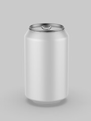 Blank metallic can drink beer soda water juice packaging empty mock up aluminum container 3d illustration.