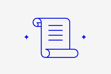 Geometric verdict illustration in flat style design. Vector illustration. Trend blue color.