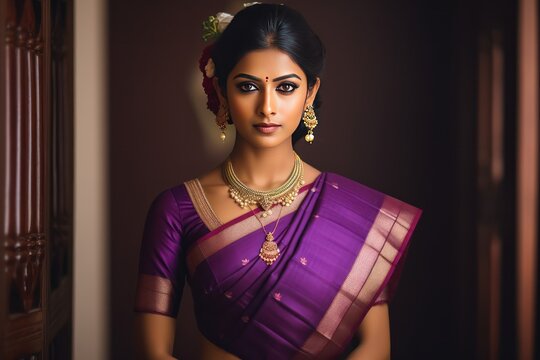 Simple yet striking Maharashtrian bride in a purple paithani saree leaving a lasting impression