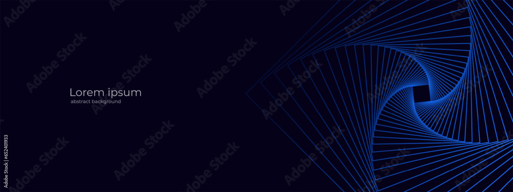 Aufkleber abstract futuristic blue glowing geometric lines on dark blue background. modern diagonal background