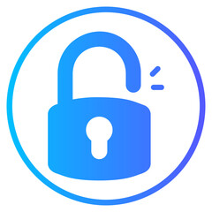 unlock gradient icon