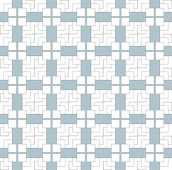 geometric seamless pattern on a blue gray background. mesh, openwork, morocco