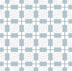 geometric seamless pattern on a blue gray background. mesh, openwork, morocco