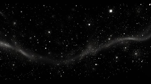 Black friday sale cosmic shining background. Abstract&nbsp;deep black galaxy illustration. Starry night sky&nbsp;space horizontal template..