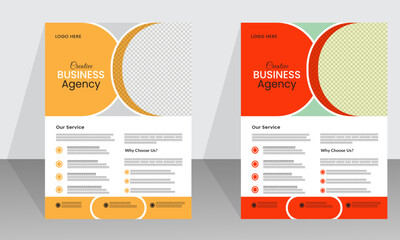 Creative business flyer design simple vector template design