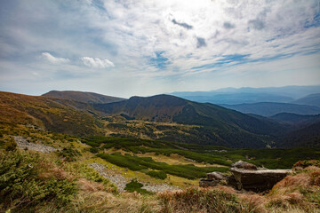 sharp rocks of Shpytsi Mountain in Chornohora mountain range