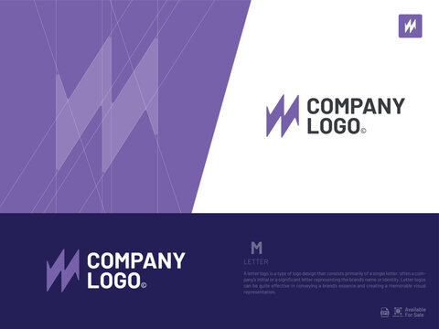 Alphabet letter icon logo M