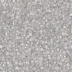 Abstract seamless pattern of geometric shapes in lines. AI generated.