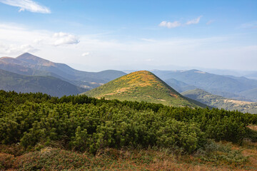 sharp rocks of Shpytsi Mountain in Chornohora mountain range