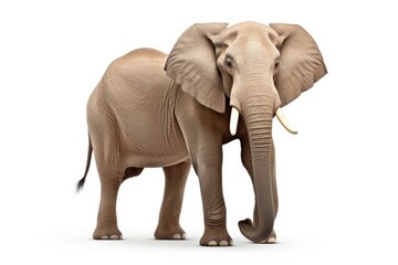 Fototapeta na wymiar elephant isolated on white background in studio shoot
