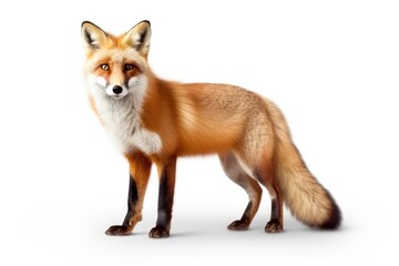 fox isolated on white background in studio shoot