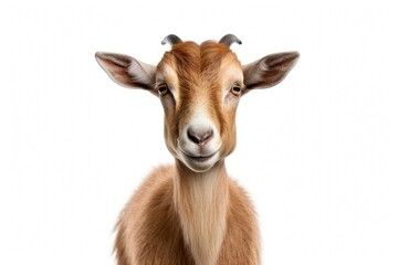 goat isolated on white background in studio shoot