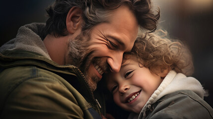 Father and son happiness