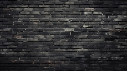 black Brick Wall Background