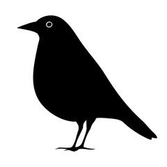 Bird profile silhouette symbol icon. vector illustration