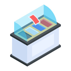 An isometric icon of stall 