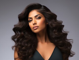 Indian model's full-bodied hair in beauty ad champions hair volumizing range