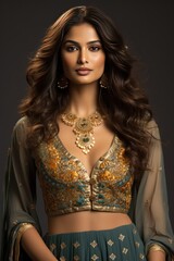 Fusion of heritage and progress Young Indian fashionista under 15