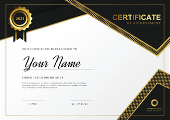 vector gradient golden luxury certificate black gold
