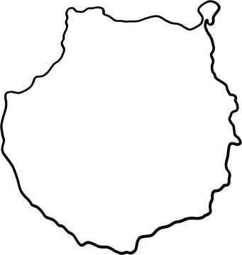 recommend clip art: doodle freehand drawing of gran canaria map.
