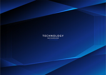Fototapeta premium Abstract line gradient dark blue background high tech. Concept technology, futuristic, Ai, design, business, online, financial, presentation, banner, advert, brochure, cover