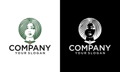 Woman modern icon avatar. Woman design. Beautiful abstract contemporary poster. Wall art design. Vector stock