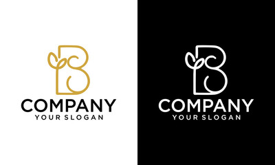 Letter B Leaf Logo Concept sign icon symbol Design. Natural Leaf Logo Design. Vector illustration logo template, B Leaf Logo Vector Illustration, Leaf Organic Design