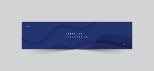 Blue abstract linkedin banner template