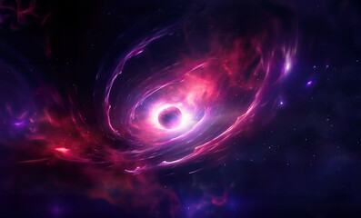 Space cosmic background with a colorful supernova nebula and stars, glowing mysterious universe, 